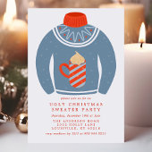 Invitation Fête décontractée de Noël avec un pull moche et du