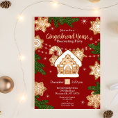 Invitation Fête Décoration Maison en pain d'épices aquarelle