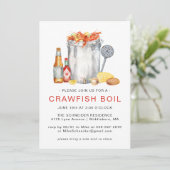 Invitation Fête d'écrevisses estivale | Barbecue de bouillaba (Debout devant)