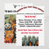 Invitation Fête déguisée d'Halloween pour enfants (Devant / Derrière)