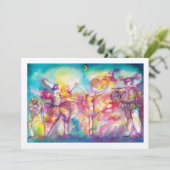 Invitation FÊTE DÉGUISEE,Mardi Gras Masques,Danse,Musique (Debout devant)