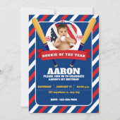 Invitation Fête d'enfant photo de la recrue de l'année (Devant)