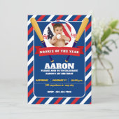 Invitation Fête d'enfant photo de recrue de l'année (Debout devant)