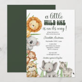 Invitation Fête d'enfant pour un garçon sur le thème des Anim (Devant / Derrière)