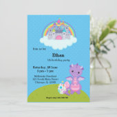 Invitation Fête d'enfants Fantasy Dragon (Debout devant)