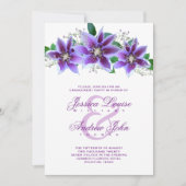 Invitation Fête d'engagement Classy Chic Clematis (Devant)
