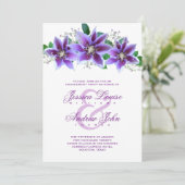 Invitation Fête d'engagement Classy Chic Clematis (Debout devant)