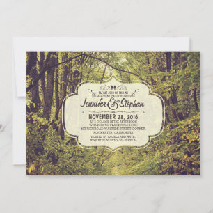 Invitation fête d'engagement de l'avenue tree inspirée par la