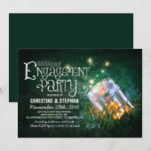 Invitation Fête d'engagement de mason romantique (Devant / Derrière)