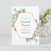 Invitation Fête d'engagement de Noël Géométrique (Debout devant)