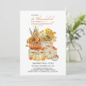 Invitation Fête d'engagement de Thanksgiving de la récolte ci (Debout devant)