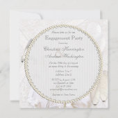 Invitation Fête d'engagement des anneaux et des lunettes de C (Dos)