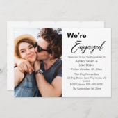 Invitation Fête d'engagement moderne simple et élégant (Devant / Derrière)