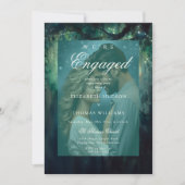 Invitation Fête d'engagement photo de forêt émérite (Devant)