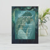 Invitation Fête d'engagement photo de forêt émérite (Debout devant)