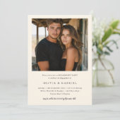 Invitation Fête d'engagement photo élégante de la forêt encha (Debout devant)