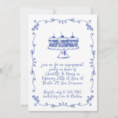 Invitation Fête d'engagement pour canicule Whimsical moderne (Devant)