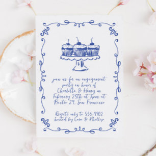 Invitation Fête d'engagement pour canicule Whimsical moderne