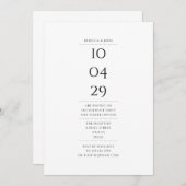 Invitation Fête d'engagement simple et moderne (Devant / Derrière)