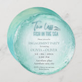 Invitation Fête d'engagement sur le thème de la plage (Devant / Derrière)