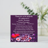 Invitation Fête d'engagement sur le thème du casino (Debout devant)