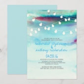 Invitation fête d'engagement sur les lumières de la plage d'a (Devant / Derrière)