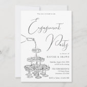 Invitation Fête d'engagement Tour Champagne (Devant)