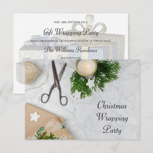 Invitation Fête d'enlèvement de Noël (Devant / Derrière)