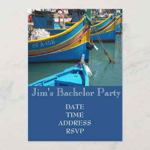 Invitation Fête d'enterrement de vie de garçon sur le thème d