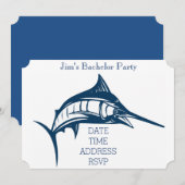 Invitation Fête d'enterrement de vie de garçon sur le thème d (Devant / Derrière)