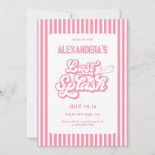 Invitation Fête d'enterrement de vie de jeune fille au dernie