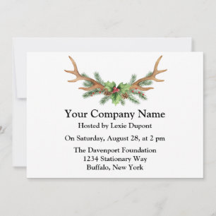 Invitation Fête d'entreprise de la compagnie des bois de cerf