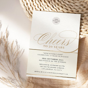 Invitation FÊTE D'ENTREPRISE élégant d'affaires applaudisseme