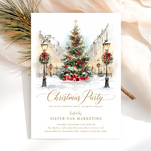 Invitation Fête d'entreprise festive de Noël