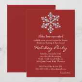 Invitation Fête d'entreprise simple et élégante - rouge (Devant / Derrière)