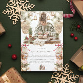 Invitation Fête d'enveloppement de cadeaux de Noël