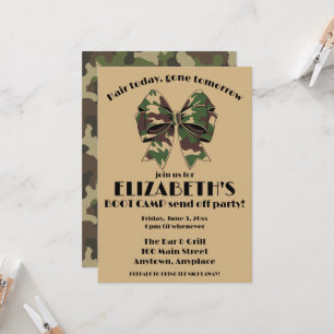 Invitation Fête d'envoi au camp d'entraînement militaire pour