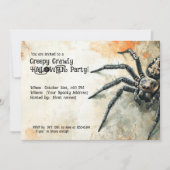 Invitation Fête déplaisante Crawly HALLOWEEN ! (Devant)