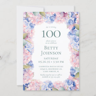 Invitation Fête des 100 ans des Hortensias