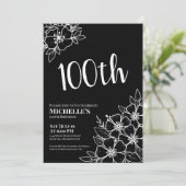 Invitation Fête des 100 ans d'une femme (Debout devant)