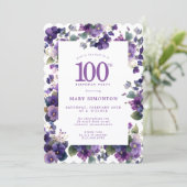 Invitation Fête des 100 ans Fleur de Violette Violette (Debout devant)