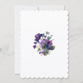 Invitation Fête des 100 ans Fleur de Violette Violette (Dos)
