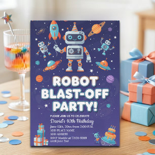 Invitation Fête des 10 ans Robots dans l'Espace