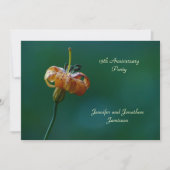 Invitation Fête des 15 ans de mariage, Nom, Lys Jaune (Devant)