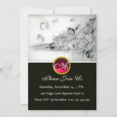 Invitation FÊTE DES 16 ANS DOUCE COQUILLAGES, Monogramme Rubi (Dos)