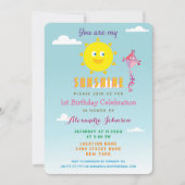 Invitation Fête des 1 an de la fille d'été (Devant)