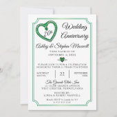 Invitation Fête des 20 ans de mariage d'Emerald Diamonds (Devant)