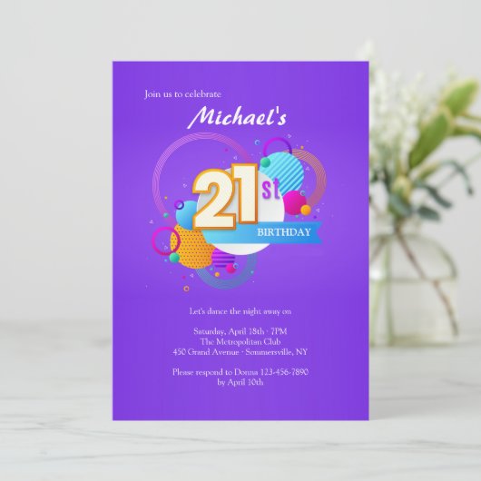 Invitation Fête des 21 ans (Debout devant)