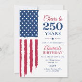 Invitation Fête des 250 ans de l'Amérique (Devant)