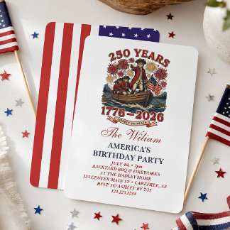 Invitation Fête des 250 ans de l'Amérique 